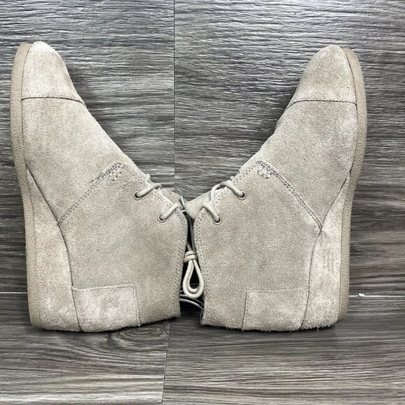 TOMS Desert Beige Suede Wedge Ankle Booties Women's Shoes Size‎ 4 - Picture 7 of 8